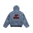 thumbnail image 3 of Supreme Men's Fox Racing Hooded Work Jacket Denim, from StockX, 3 of 4