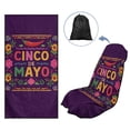 thumbnail image 5 of Xixirimido Car Seat Cover Towel Sweatproof Gym Seat Protector with Non-Slip Backing Universal Fit Front Seat Mat for Sports, Beach, Swimming, Cinco De Mayo Floral, 5 of 8