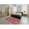 thumbnail image 4 of Ahgly Company Indoor Square Patterned Crimson Red Area Rugs, 8' Square, 4 of 6