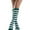 White, variant on ICHUANYI Womens Colorblock Athletic Socks Outdoor Sport Socks Thigh High Tights Stockings Casual Stripes Tube Socks