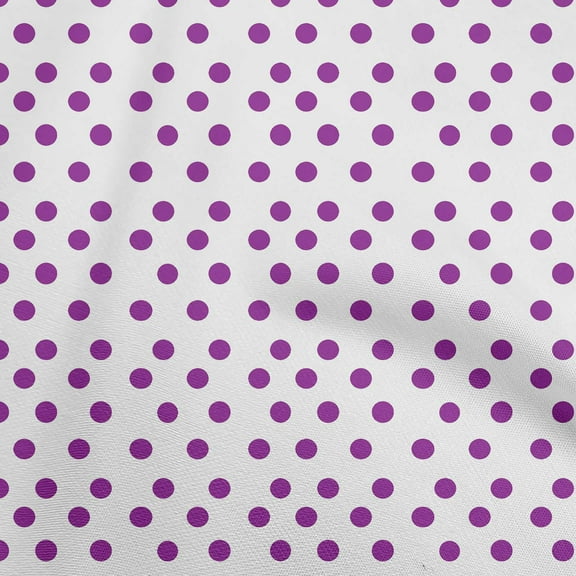 oneOone Cotton Poplin Purple Fabric Polka Dot Fabric For Sewing Printed Craft Fabric By The Yard 56 Inch Wide
