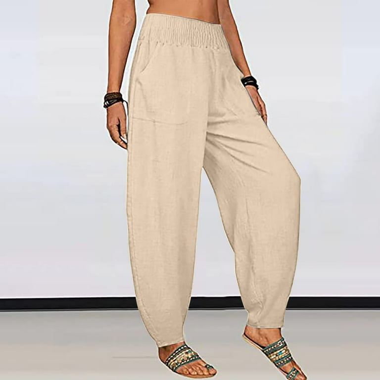 beige loose fitting linen pant 4309 beige loose fitting linen pant 4309