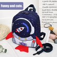 thumbnail image 5 of Mochila para niños, mochila para niñas y niños, mochila para jardín de infantes con arnés y cinturón, mochila escolar con forma de cohete, mochila impermeable para jardín de infantes, 21 x 10 x 27 cm JAMW Sencillez, 5 of 5