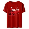 thumbnail image 3 of Uootdi Christmas T shirts for Women Gift Merry Christmas Shirt Xmas Holiday T shirt Christmas Lights Casual Tee Tops, 3 of 4