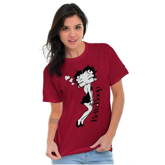 Retro Betty Boop Cartoon Love Kisses Women Plus Size Graphic Tee Tees Brisco Brands 2X