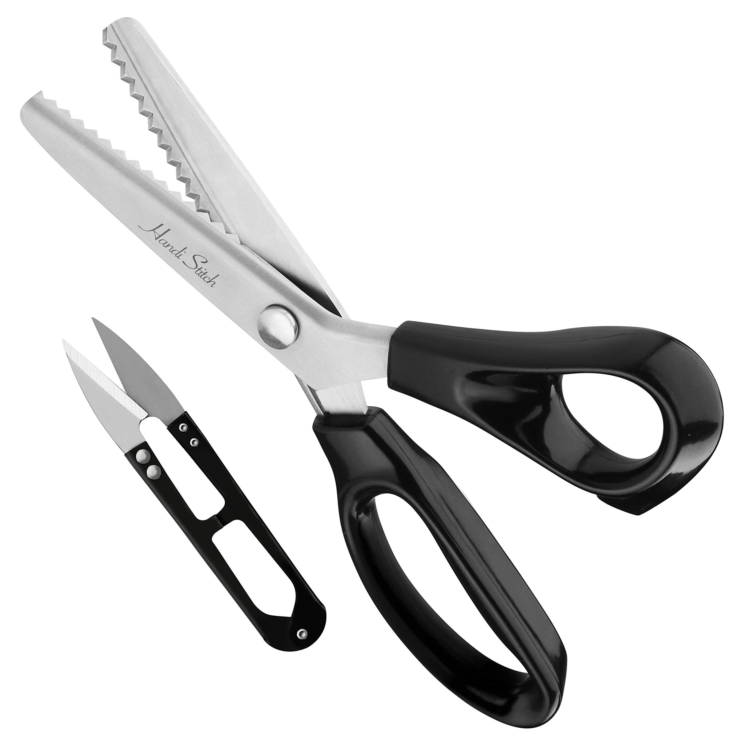 Ecloud Shopus Stainless Steel Pinking Shears - Zig Zag Fabric Scissors For Dressmaking & Craft, 7.25 Inch