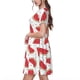 thumbnail image 2 of Easygdp Watermelon para Vestido Transpirable de Mujer, Vestido Suelto de Manga Corta con Pliegues y Bolsillos para el Verano, 2 of 6