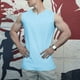 thumbnail image 1 of pstuiky Camisetas sin mangas para hombre, Camisa informal de color liso con cuello en V y botones sin mangas para hombre Camisas de hombre l, 1 of 5