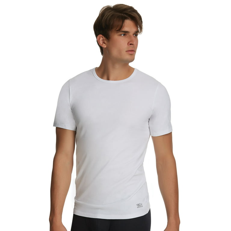 Buffalo Bitton | 3-Pack Men's White Crew Neck T-Shirt | 100% Cotton | Tagless (White, Medium) Walmart.com
