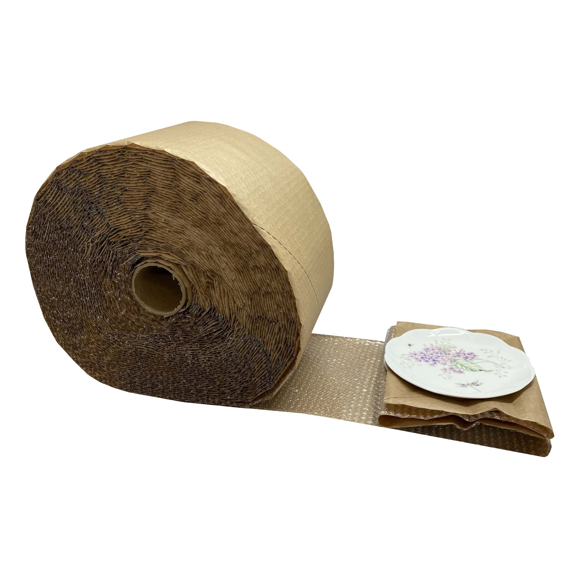 StarBoxes Kraft Backed Bubble Cushioning Wrap 12" x 125-Feet long Roll