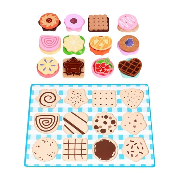Juguete de simulación para niños, postres, comida, juguetes educativos de aprendizaje, juguete de motricidad fina, juego de madera para niñas y niños,