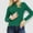 Green, variant on Itsame Women Knitted Sweater Crew Neck Pullover Sweatershirt Long Sleeves Solid Color Sweatshirts Green Size L