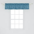 thumbnail image 2 of Ambesonne Nature Valance Pack of 2, Waves and Ships Cartoon, 54"X12", Petrol Blue Jade Green, 2 of 4