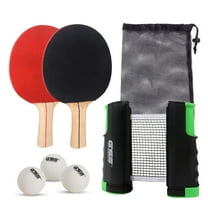 GSE Games & Sports Expert Complete Portable Table Tennis Game Set with Retractable Ping Pong Net & Post, 2 Paddles & 3 Ping Pong Balls for Anywhere-Black