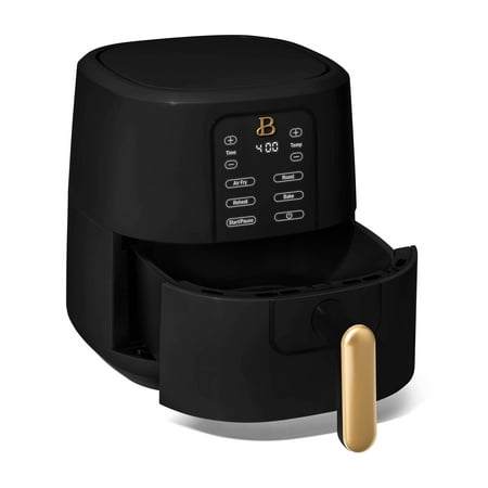 Beautiful 3 Qt Air Fryer with TurboCrisp Technology, EverGood Ceramic Nonstick Coating, Black Sesame by Drew Barrymore NEEDS CLEANING