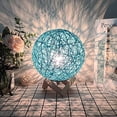 thumbnail image 2 of LINLIN LED Table Light, Wooden Night Light Bedside Lamp Rattan Ball Desk Lamp USB Powered Reading Lamp Children Room Decoration Lamp Office Desk Lamp, 2 of 8