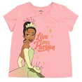 thumbnail image 3 of Disney Princess Tiana Toddler Girls T-Shirt Mesh Skirt and Scrunchie 3 Piece Outfit Set Toddler to Big Kid, 3 of 5