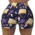 thumbnail image 2 of Honeii Lavender Flowers Print Women's Workout Shorts, Gym Shorts for Active Wear, Sports Shorts,Women's Running Shorts,Quick Dry Athletic Shorts-Small, 2 of 8
