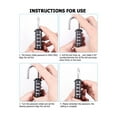 thumbnail image 4 of 1 Pack 4 Digit Combination Lock, Locker Lock, Padlock Outdoor Indoor, Waterproof Design, for School, 4 of 6
