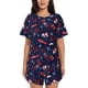 thumbnail image 1 of Fotbe Winter Sports Fun Pattern Conjunto de Pijama Estampado para Mujer, 2 Piezas, Ropa de Dormir con Camiseta de Manga Corta y Shorts Suaves-Small, 1 of 6