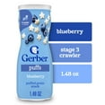 thumbnail image 3 of (4 pack) Gerber Snacks for Baby Grain & Grow Puffs, Blueberry, 1.48 oz Canister, 3 of 17