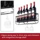 thumbnail image 5 of Estante para vino de hierro para colgar en Soporte de hasta y 6 copas de copa estante de pared, 5 of 9