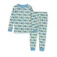 thumbnail image 1 of Burt's Bees Baby Conjunto de Pijama de 2 Piezas, Playera y pantalón para bebé, 100% algodón orgánico, Hojas Antiguas, 12 Meses, 1 of 4