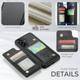 thumbnail image 4 of For Samsung Galaxy A56 5G Case with Card Holder, Wallet Case for Women Men with RFID Blocking, Durable Leather Kickstand Magnetic Clasp Shockproof for Samsung Galaxy A56, 4 of 10