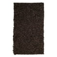 thumbnail image 5 of SAFAVIEH Leather Shag Dimitri Solid Area Rug, Grey/Beige, 5' x 5' Round, 5 of 10