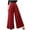 Red, variant on YYDGH Women's Wide Leg Pleated Palazzo Pants Casual Solid Color High Waist Trousers with Pockets Black S