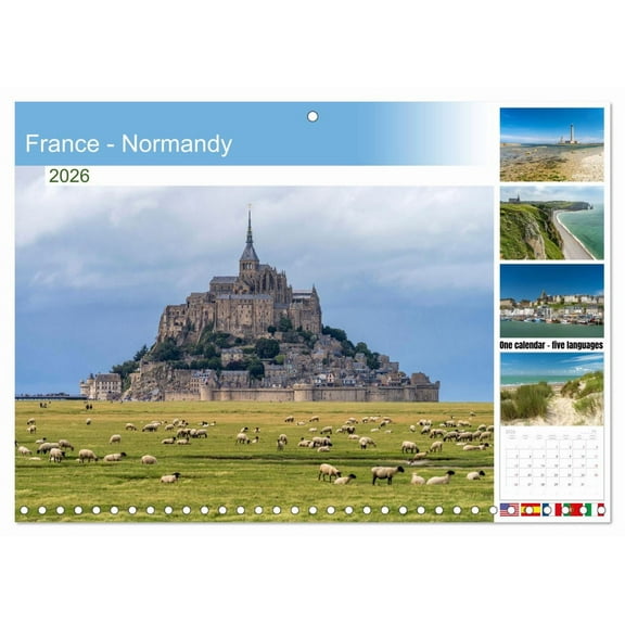 France - Normandy (Monthly Wall Calendar 2026 11.7 x 16.5 (open)), CALVENDO 14 Month Calendar