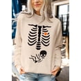 thumbnail image 2 of Women Halloween Sweatshirt X-Ray Skeleton Maternity Sweatshirt Funny Pregnancy Announcement Crewneck Pullover Tops, 2 of 10