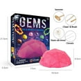 thumbnail image 3 of CNKOO Kids Gemstone Dig Kit, Dig Up Gems to Make Bracelet, STEM Science Educational Toys, Great Science Gift for Kids, Pink, 3 of 7