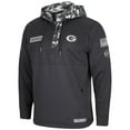 thumbnail image 2 of Men's Colosseum Charcoal Georgia Bulldogs OHT Military Appreciation Digital Camo Quarter-Zip Hoodie, 2 of 4