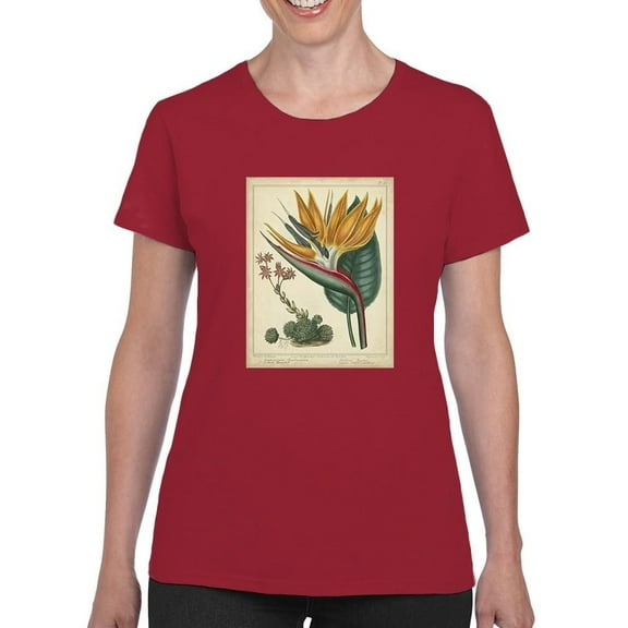 Golden Bird Of Paradise T-Shirt Women -Sydenham Edwards Designs, Female Large
