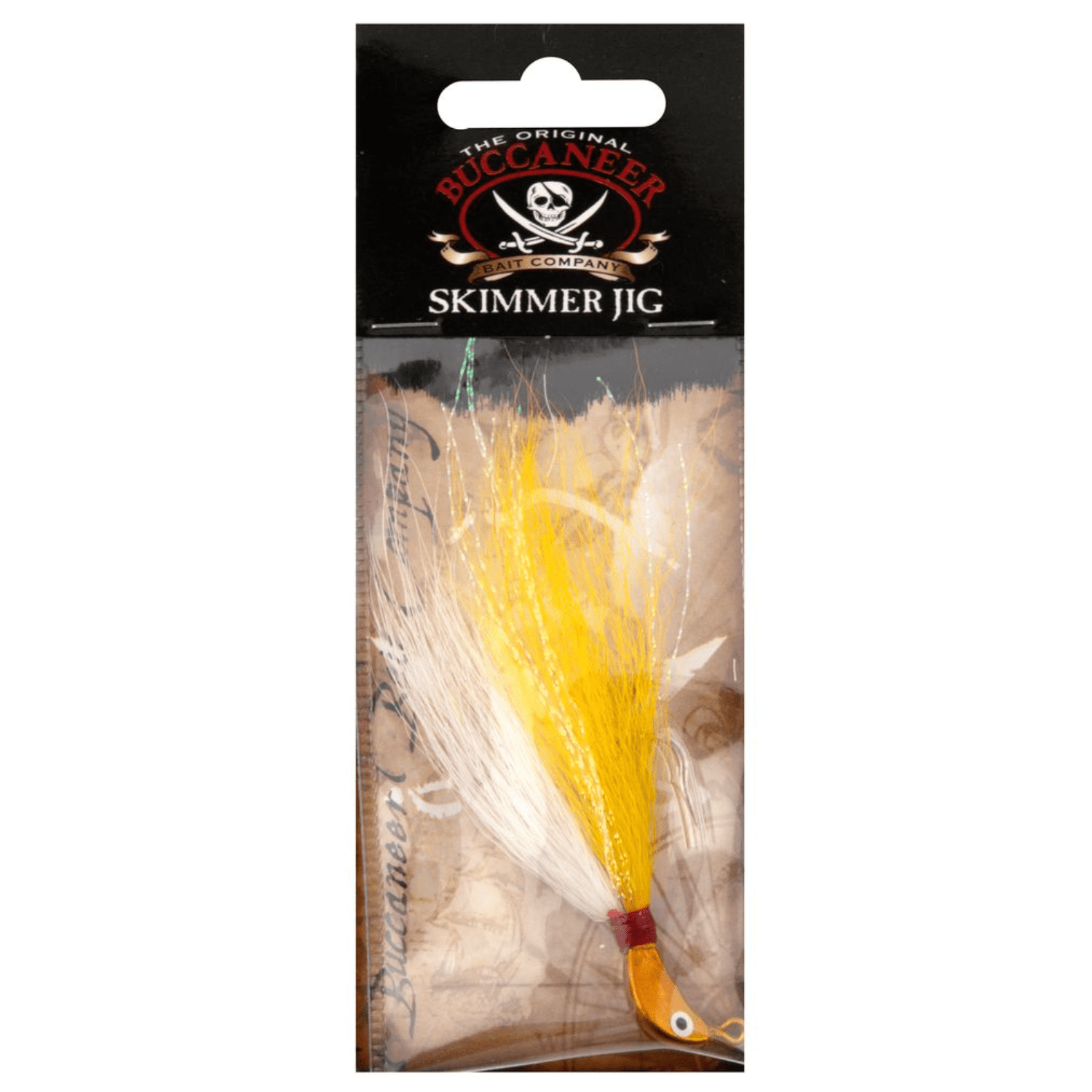 Buccaneer Skimmer Fishing Jig – Yellow/Gold and White – 1/4 oz