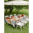 thumbnail image 4 of Outdoor Tablecloth with Umbrella Hole for Patio/Picnic/Party/Camping, Retro Floral Waterproof Table Cloth Rectangle Table Cover Washable, Red Yellow Tulips Barm Doors Farmhouse Wooden (60"x 102"), 4 of 8