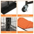 thumbnail image 6 of JAXPETY 4-Tier Cat Cage, Cat Crate Playpen Kennel, Ferret Cage with Wheels, Hammock, Beds, Removable Tray and Ladders, Black, 6 of 8