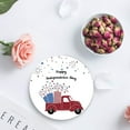 thumbnail image 4 of FMSHPON Independence Day American Flag Retro Truck Set of 4 Round Coaster for Drinks, Absorbent Ceramic Stone Coasters Cup Mat with Cork Base for Home Kitchen Room Coffee Table Bar Decor, 4 of 6