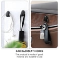 thumbnail image 4 of 8pcs Vehicle Seatback Hook Multifunctional Hanging Hook Car Back Hanger, 4 of 9