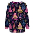 thumbnail image 5 of Oversized Cardigans Women Christmas Color Block Tree Print Button Up Knitted Sweater Long Sleeve Fall Fashion Holiday 2025 Clothing, 5 of 5
