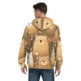 thumbnail image 2 of Cartoon Style Bears Men’s Hoodies Sweatshirt with Full Zip Pockets Fleece Jackets, 2 of 8
