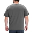 thumbnail image 6 of Men's Solid Color Big Size T-Shirt Round-Neck Short Sleeve Casual Lightweight Tees Basic Shirt for Daily Wear, 6 of 6