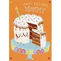 Designer Greetings Slice of Cake Near Cake Birthday Card for Mommy