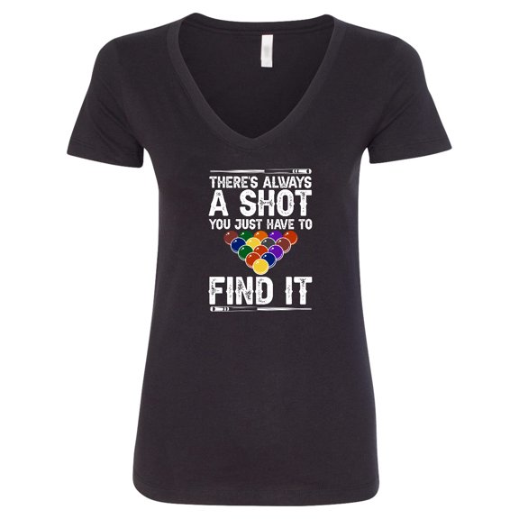 Inktastic Billiards Game Pool Player Women's V-Neck T-Shirt