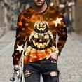 thumbnail image 2 of XFYSSS Casual Fashion Halloween Men's Printed Long Sleeved Top Long Sleeve Round-Neck Blouses & Shirts Men Polyester Top, 2 of 5