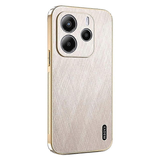 KADEM For Xiaomi Redmi Note 14 4G (164.84x78.15x8.16mm) Case Electroplating Silk Texture PU + TPU Ph