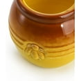 thumbnail image 3 of HAHADAXA Set of 2 Ceramic Honey Pot with Wood Dipper and Lid, 11.8 Oz Yellow Honey Jar Bee Embossed Honey Storage Container for Kitchen, Decoration, Coffee/Tea Bar, 3 of 7