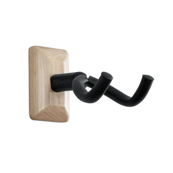 Gator Cases GFW-GTR-HNGRMPL Frameworks Wall Mounted Guitar Hanger with Maple Mounting Plate