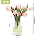 10PCS Faux Flowers with Vase, Faux Silk Tulip Flower Artificial Flowers